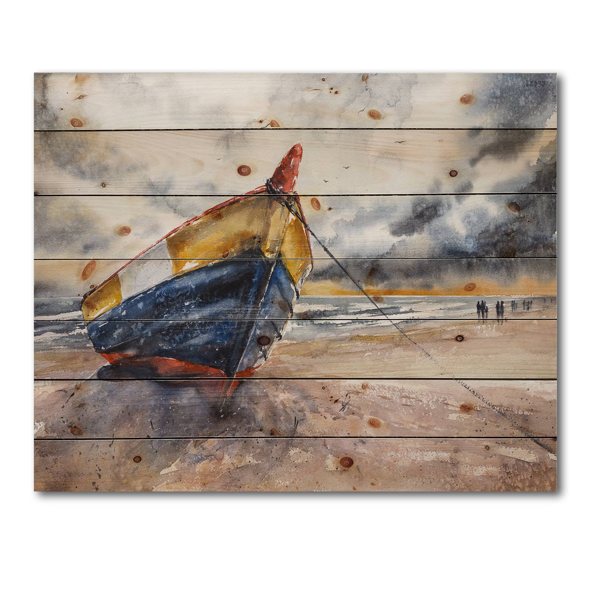 Designart - Wooden Boat On The Baltic Shores